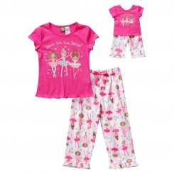 "Dance into your Dream" Two Piece Sleepwear Set with Matching Outfit for 18 inch Play Doll