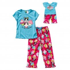 "Sweet Dreams" Two Piece Sleepwear Set with Matching Outfit for 18 inch Play Doll