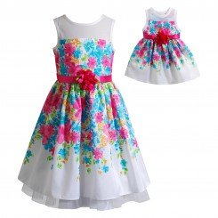 "Spring Fantasy" Occasion Dress with Matching Outfit for 18 inch Play Doll