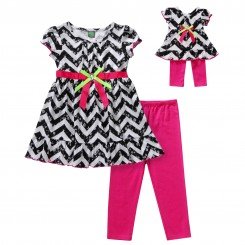 "Chic Chevron " Legging Set with Matching Outfit for 18 inch Play Doll
