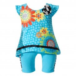 "Blue Floral" Doll Clothes Outfit for 18 inch Play Dolls