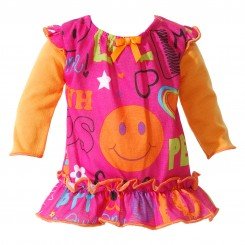 "Smile" Nightgown Doll Clothes Outfit for 18 inch Play Doll