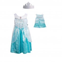 "Winter Ice" Princess Dress-Up Costume Set with Matching Outfit for 18-inch Play Dolls