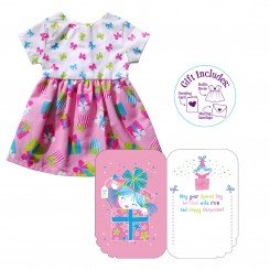 Dressy Greetings "Birthday Surprise" Greeting Card and 18-inch Doll Apparel Outfit Set