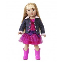 "Pink Glitter Puff" Dollie - 18 inch Play Doll