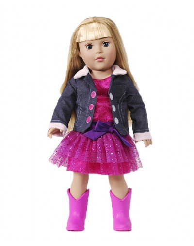 "Pink Glitter Puff" Dollie - 18 inch Play Doll