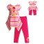 "Peace , Love, and Flowers" Legging Set with Matching Outfit for 18 inch Play Doll