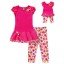 "Flower Party" Legging Set with Matching Outfit for 18 inch Play Doll 