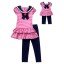 "Pink Striped Sailor" Drop Waist Dress Legging Set with Matching Outfit for 18 inch Play Doll