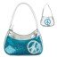 "Blue Peace Sign" Purse Matching Purse Set for Girls and 18 inch Play Doll