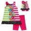 "Flowers, Stripes & Dots" Legging Set Bike Short with Matching Outfit for 18 inch Play Doll 