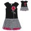 Short Sleeve Drop-Waist Shark Bite Dress and Doll Outfit