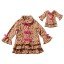 "Leopard Print" Fleece Coat Outerwear with Matching Outfit for 18 inch Play Doll