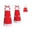 Mommie & Me - "Santa" Matching Adult and Girl Apron Set with Matching Outfit for 18 inch Play Doll - One Size