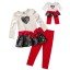 "Glitter Heart" Long Sleeve Legging Set with Matching Outfit for 18 inch Play Doll