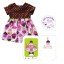 Dressy Greetings "Sweet as Cupcakes!" Birthday Greeting Card and 18-inch Doll Apparel Outfit Set