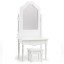 Vanity and Stool Wood Furniture Set for 18 inch Dolls - White