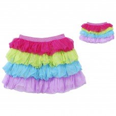 "Rainbow Ruffles" Tiered Tutu Dance Skirt with Doll Outfit