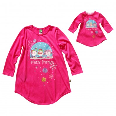 "Frosty Friends" Nightgown with Matching Outfit for 18 inch Play Doll
