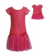 "Royal Lace" Fashion Dress (Coral) with Matching Outfit for 18 inch Play Doll