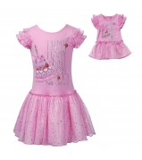 "Happy Birthday Cake" Tiered Birthday Princess Dress with Doll Outfit