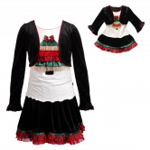 "Christmas Tree  Shrug" Set with Matching Outfit for 18 inch Play Doll