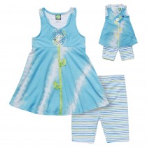 Tie-Dye Knit Jersey Tank with Bike Shorts