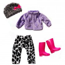 "Snow Leopard" Doll Clothes Outfit Set for 18-Inch Play Doll