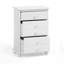 Chest of Drawers Wood Furniture for 18 inch Dolls - White
