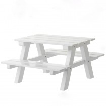 Picnic Table Wood Furniture for 18 inch Dolls - White